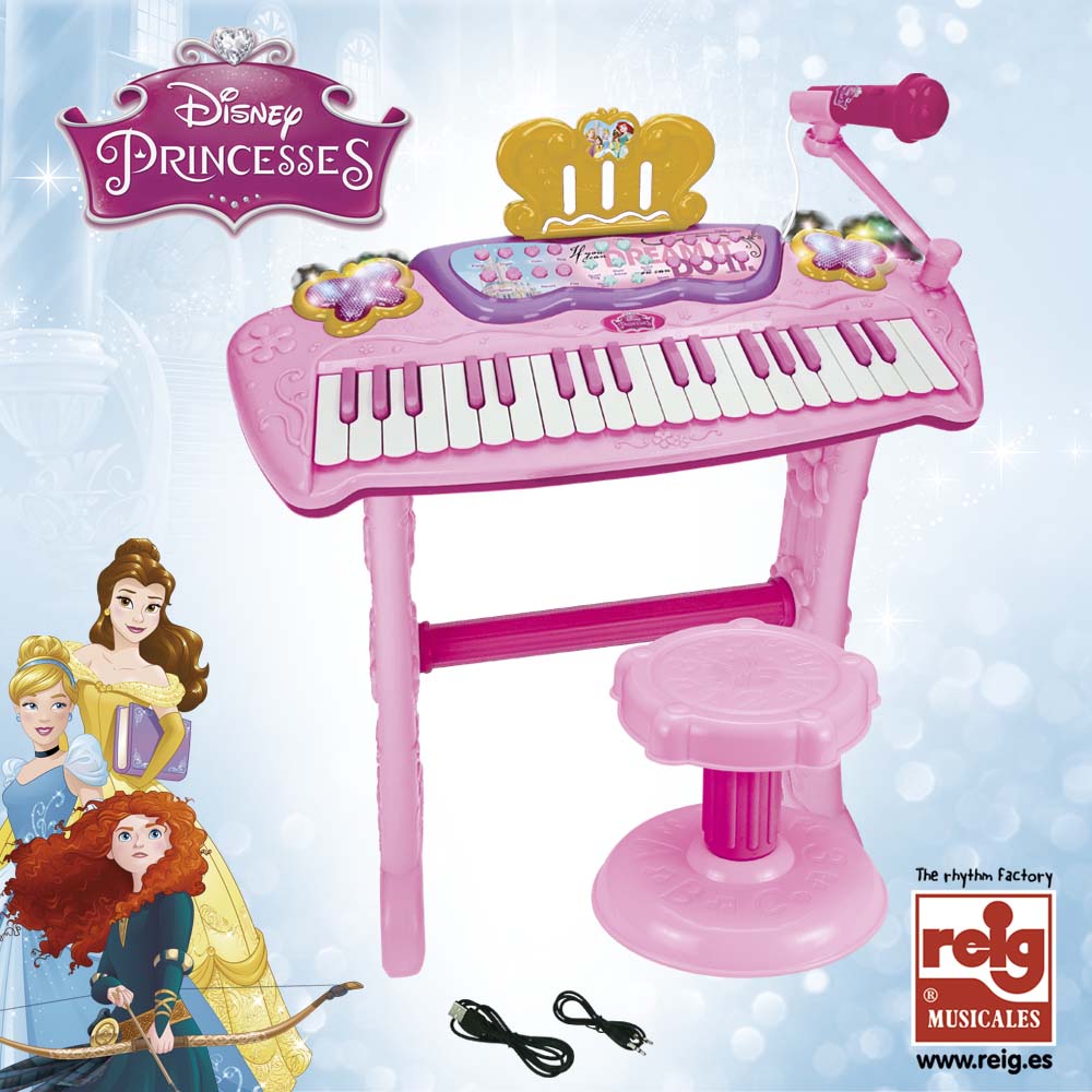 5297  PIANO WITH MICROPHONE AND STOOL