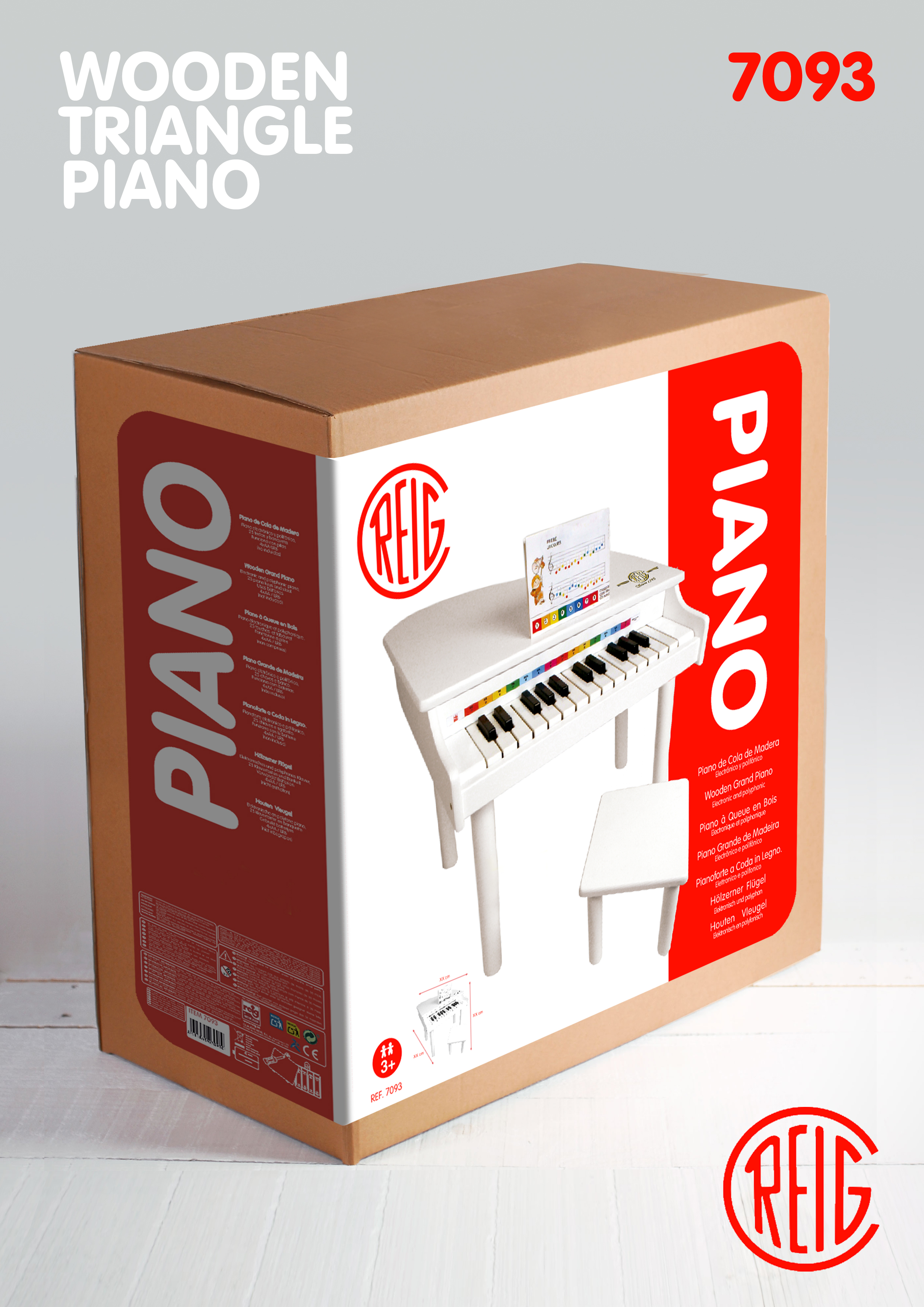 7093  PIANO DE COLA  CON PATAS GRANDE